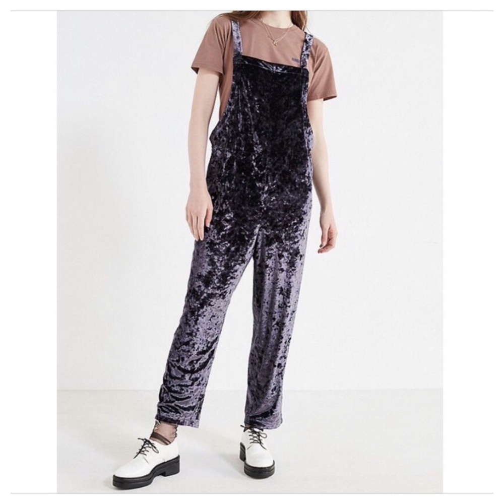 SHAPELESS BLUE VELVET OVERALLS - Picture 2 of 8